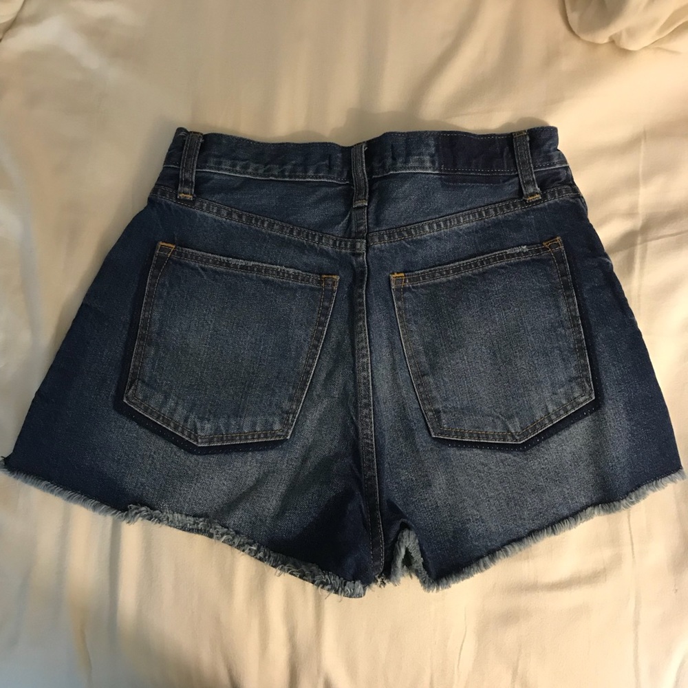 abercrombie & finch dark wash denim shorts